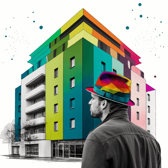 Owner in-front of the Building