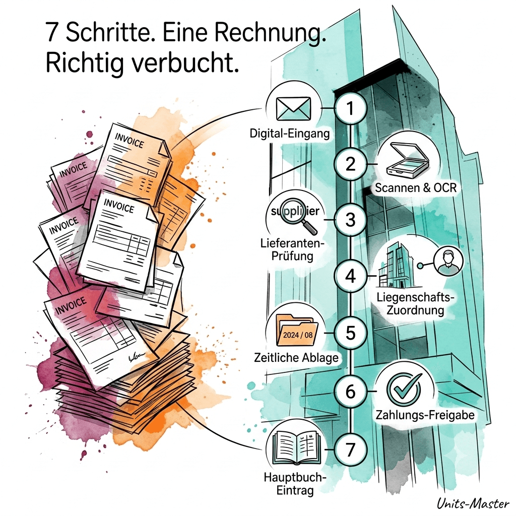 Rechnungsverarbeitung in der Hausverwaltung: 7 Schritte, die wirklich funktionieren