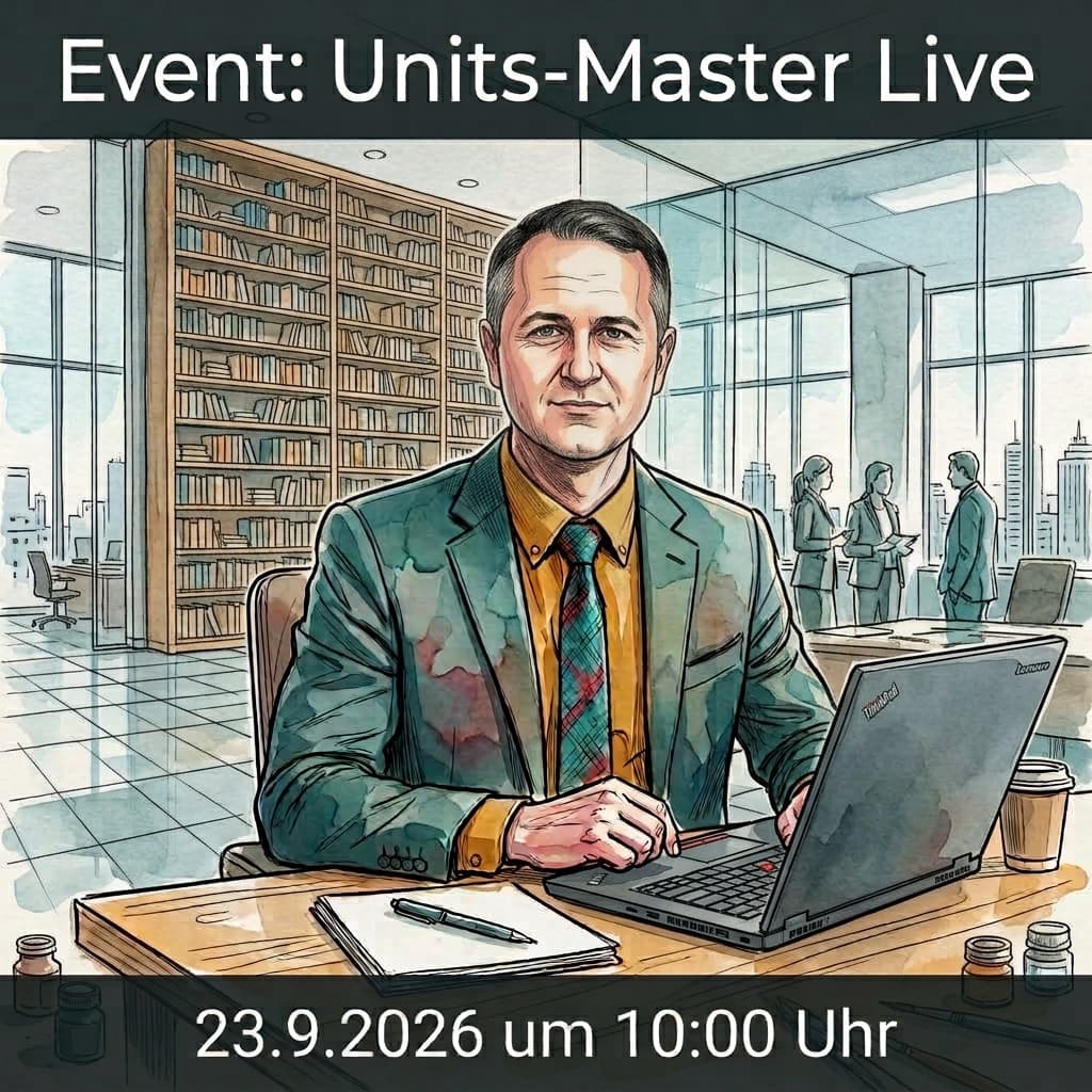 Wer moderiert Units-Master Live? Der Gründer. Direkt.